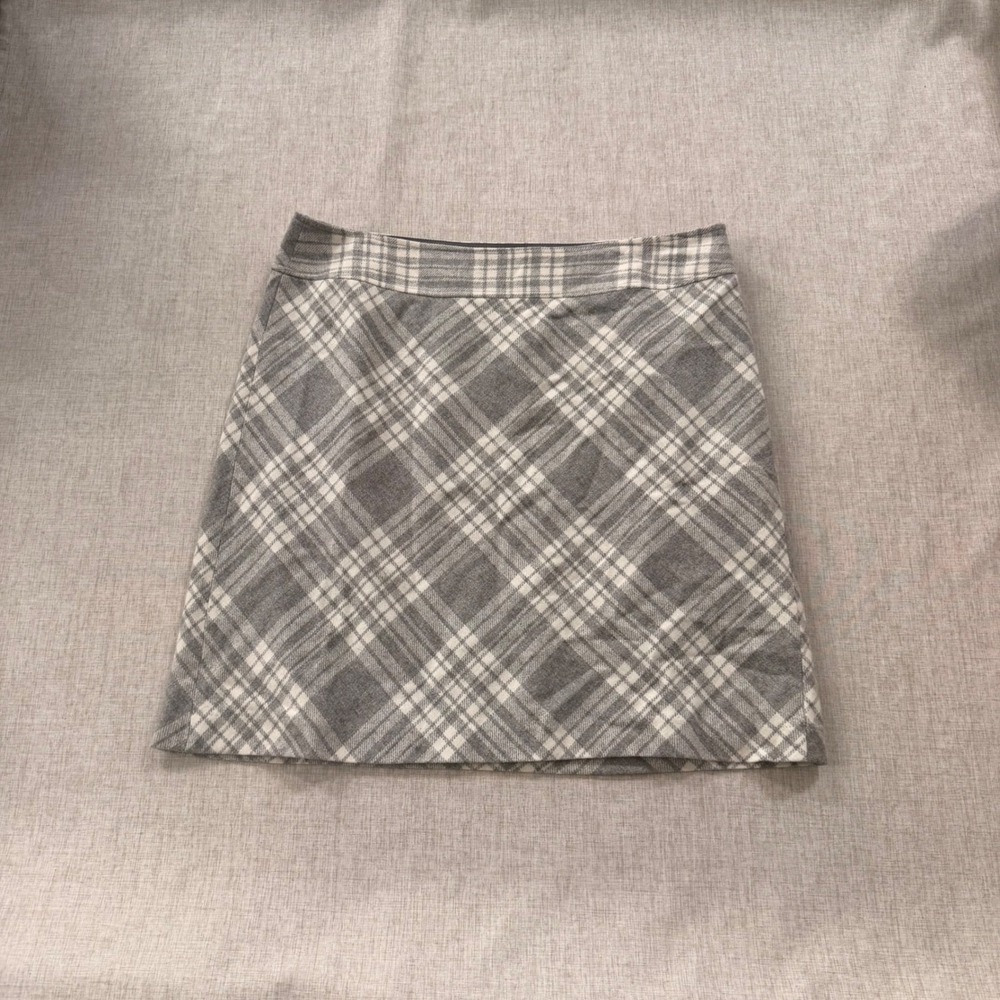 Talbots Plaid Mini Skirt Women's 16 NWT Wool Blend Academia Prep Plus Size Warm